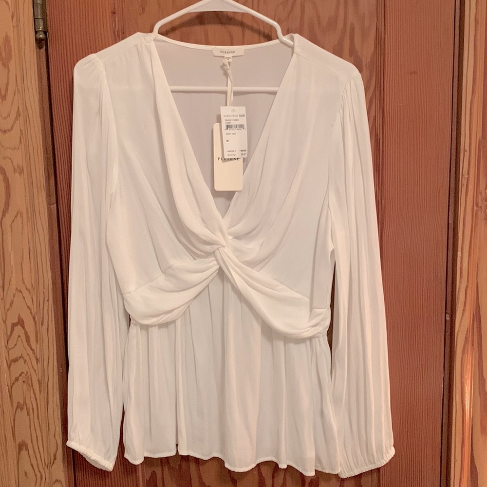 Ivory dotted blouse